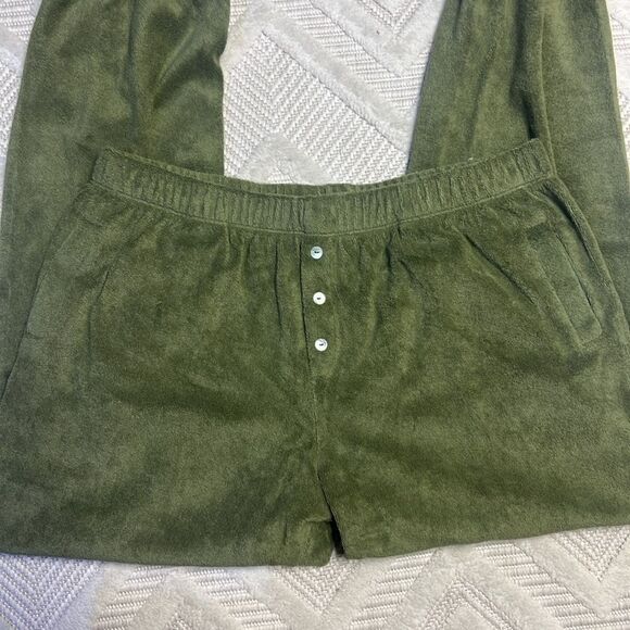 DONNI - Terry Henley Sweatpant in Basil - Picture 4 of 6